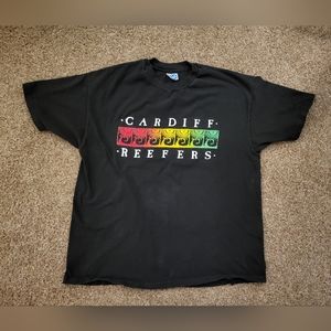 Vintage Cardiff Reefers Band Tshirt. Black. Xlarge